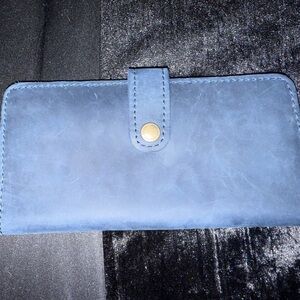 Blue Portland Leather Goods Bifold Wallet